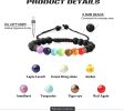 6PCS Lava Rock Diffuser Bracelet 7 Chakra Tiger Eye Stone Bracelet Stress Relief Yoga Beads Bracelets Aromatherapy Essential Oil Healing Bracelet