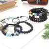 6PCS Lava Rock Diffuser Bracelet 7 Chakra Tiger Eye Stone Bracelet Stress Relief Yoga Beads Bracelets Aromatherapy Essential Oil Healing Bracelet