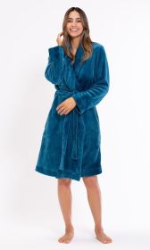 Plush Soft Lightweight, Robe for Women Fleece Bathrobe for Women, Comfy Women's Robe Short (Option: Shawl  Adult Sleepwear Loungewear Harbor Blue  Small)