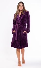 Plush Soft Lightweight, Robe for Women Fleece Bathrobe for Women, Comfy Women's Robe Short (Option: Shawl  Adult Sleepwear Loungewear  Purple  Small)