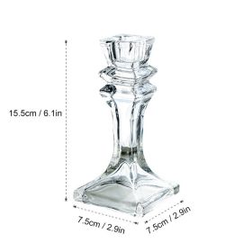 Glass Candle Holder Candlestick Wedding Centerpiece Candle Holders Romantic Wedding Centerpieces For Tables Wedding Home Decor (Ships From: CN, Color: 15.5x8cm1)