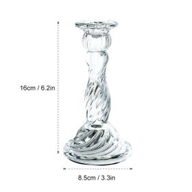 Glass Candle Holder Candlestick Wedding Centerpiece Candle Holders Romantic Wedding Centerpieces For Tables Wedding Home Decor (Ships From: CN, Color: 16x8cm)