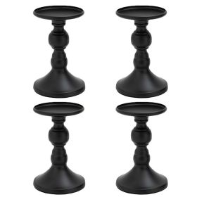 2/4pcs Metal Candle Holders Wedding Candlestick Crafts Candle Stand Centerpiece Road Lead Living Room Wedding Party Table Decor (Ships From: China, Color: 4pcs candlestick)