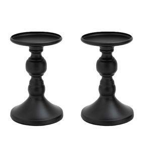 2/4pcs Metal Candle Holders Wedding Candlestick Crafts Candle Stand Centerpiece Road Lead Living Room Wedding Party Table Decor (Ships From: China, Color: 2pcs candlestick)