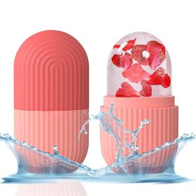 Ice Mold for Face, Ice Roller for Face & Eye, Beauty Facial Ice Rollers Ice Holder Mold (Color: Pink)