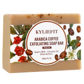 KYLIEFIT 100% Natural Coffee Exfoliating Scrub, Brighten Skin, Best Spot, Anti Cellulite and Clean Skin Body Scrub, Paraben Free (Color: 1 Soap)