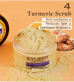 Perfect Combination Face & Body Scrub, Lightening, Moisturizing, Anti Oxidation, Exfoliate, Clean Skin, Support Customized Label (Color: TURMERIC SCRUB)