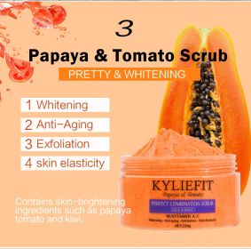 Perfect Combination Face & Body Scrub, Lightening, Moisturizing, Anti Oxidation, Exfoliate, Clean Skin, Support Customized Label (Color: PAPAYA TOMATO SCRUB)