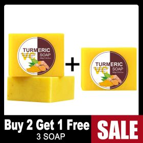 AILKE Natural Turmeric Skin Care Range, Lightening, Cleaning Skin, Moisturizes, Remove Acne and Pimples, Refining Pores (Color: Buy 2 Get 1 Free)