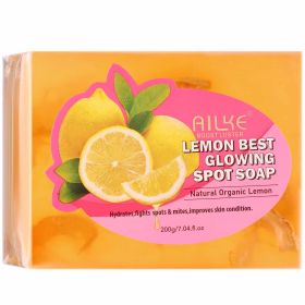 AILKE Organic Rose Whitening Skin Care Kit, Brightening, Reduce Dark Spots, Melanin, Freckles, Clean Stains, Even Skin Tone (Color: Lemon Soap 200g)