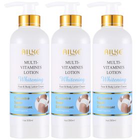 AILKE Multi-Vitamin Skin Care Set, Whitening, Brightening, Moisturizing, Lighten Dark Spots, Melanin, For All Skin Types (Smell: 3 Bottle Lotion)