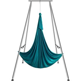 VEVOR Aerial Yoga Frame & Yoga Hammock, 9.67 ft Height Professional Yoga Swing Stand Comes with 6.6 Yards Aerial Hammock (Includes Hammock: Yes, Color: Atrovirens)