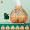 1pc 500ML Air Humidifier Essential Oil Machine Air Aroma Diffuser Wood Ultrasonic Air Humidifier Essential Oil Aromatherapy Cool Mist Maker